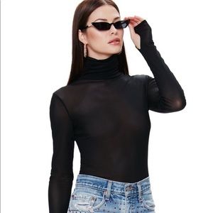 AFRM Zadie Semi Sheer Turtleneck